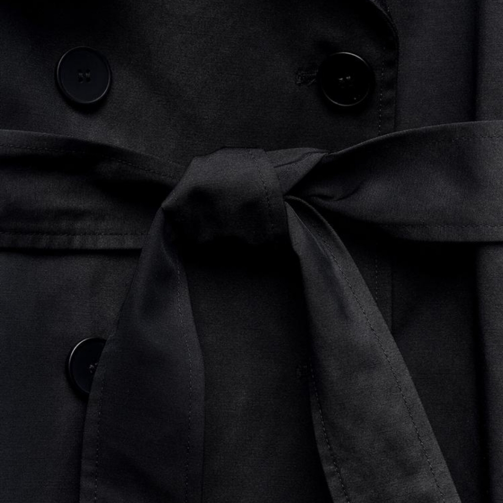 DOUBLE BREASTED TRENCH COAT WITH BELT SIZE XS - Picture 7 of 10